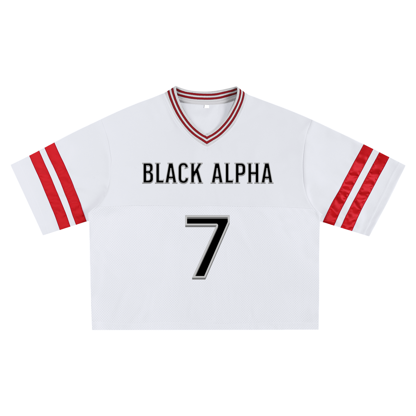 Black Alpha Boxy Football Jersey