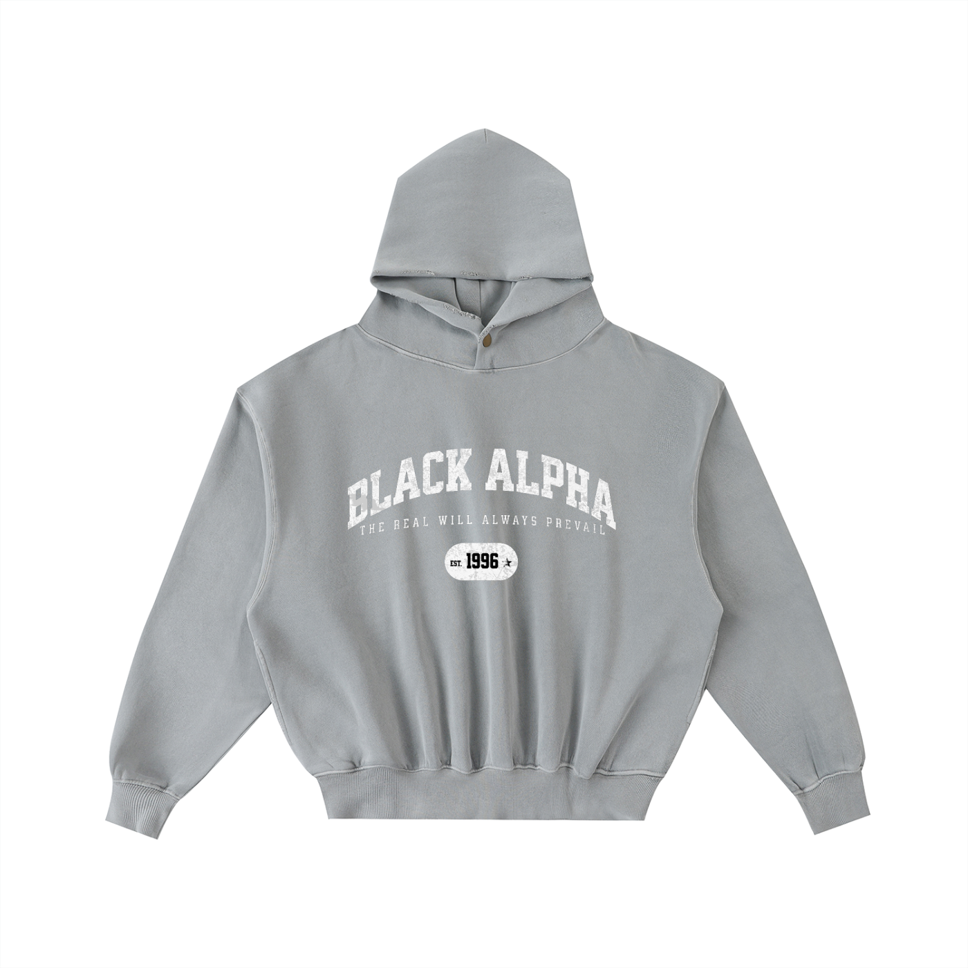 Black Alpha Vintage Hoodie