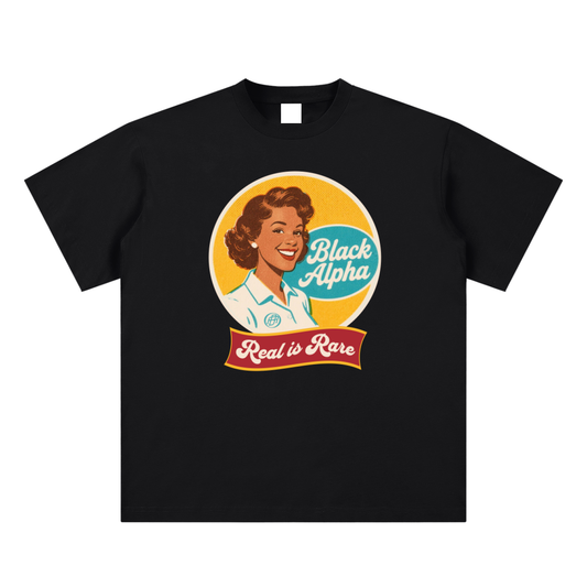 Vintage Sueded Black Alpha Tee