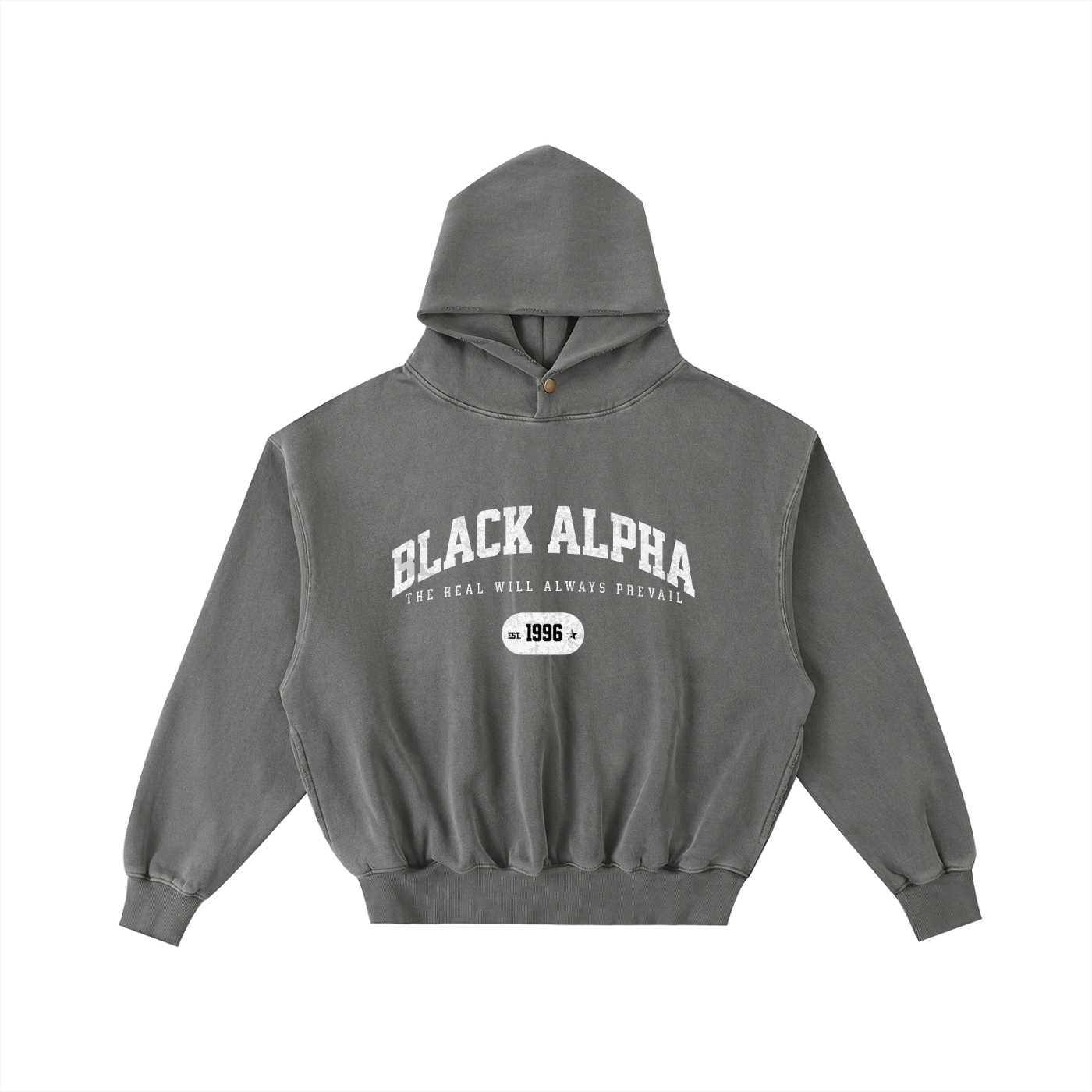 Black Alpha Vintage Hoodie
