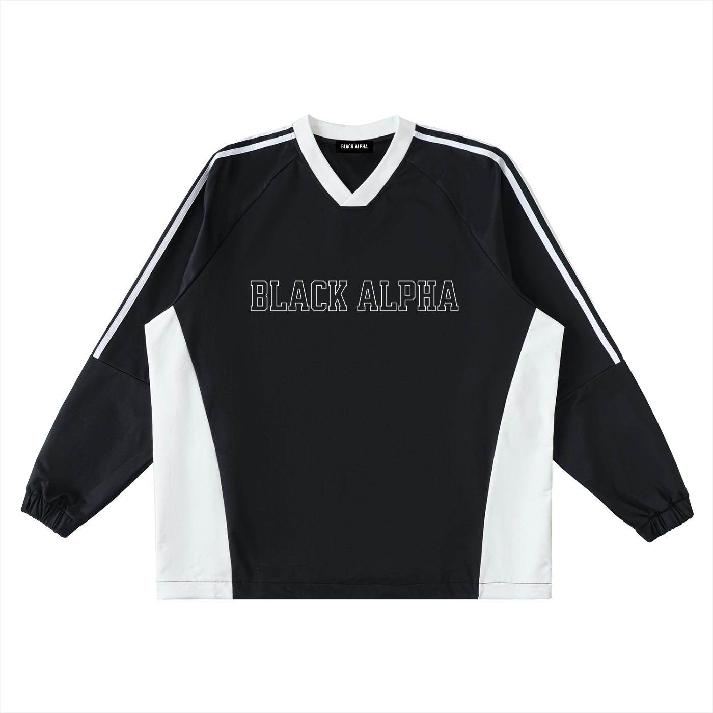 Black Alpha Varsity Pull Over