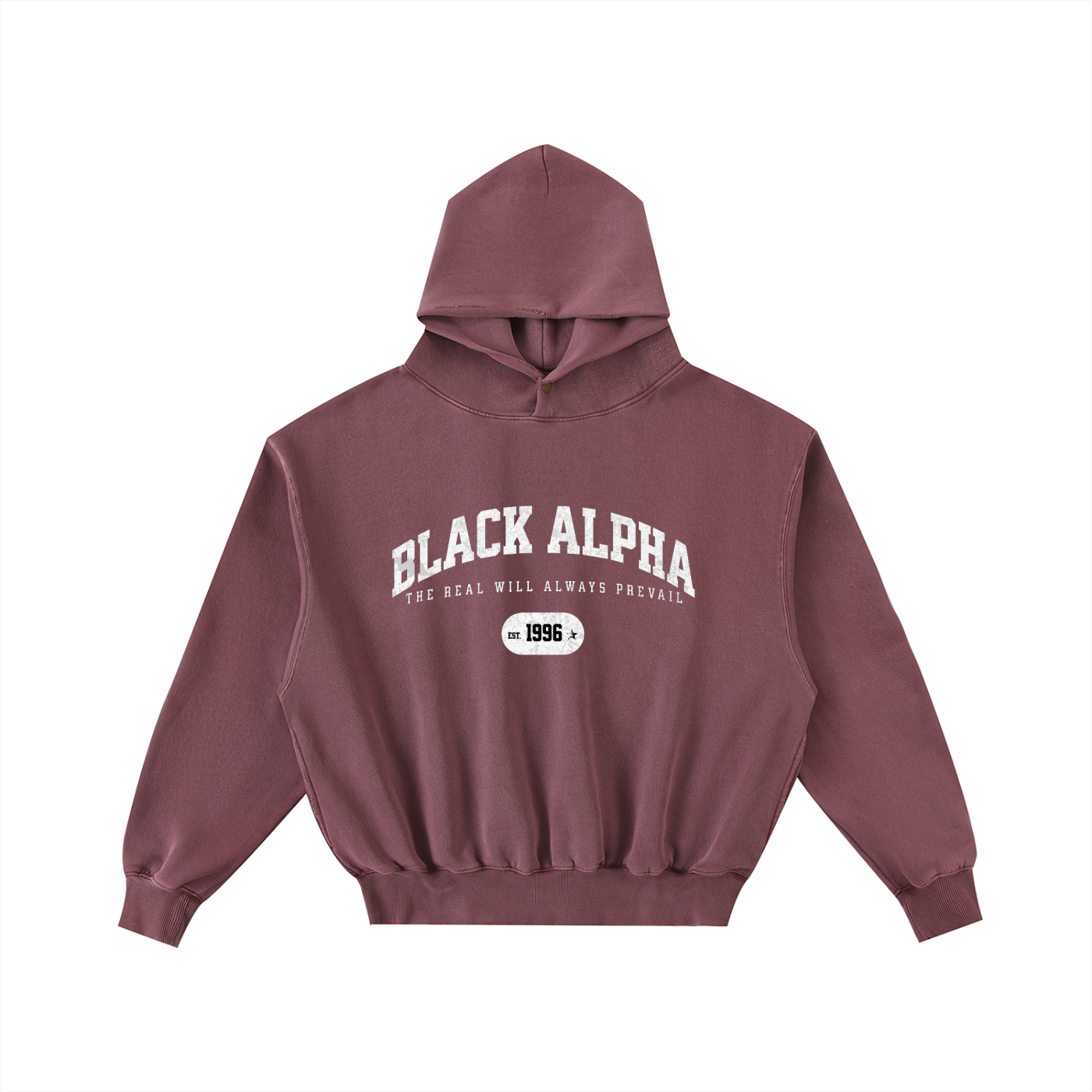 Black Alpha Vintage Hoodie