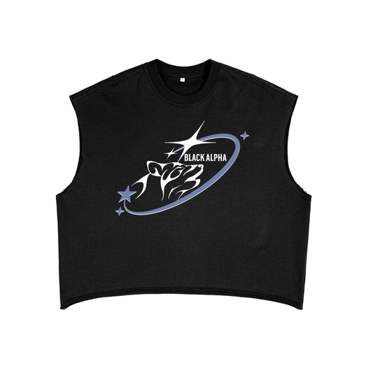 Black Alpha Boxy Tank