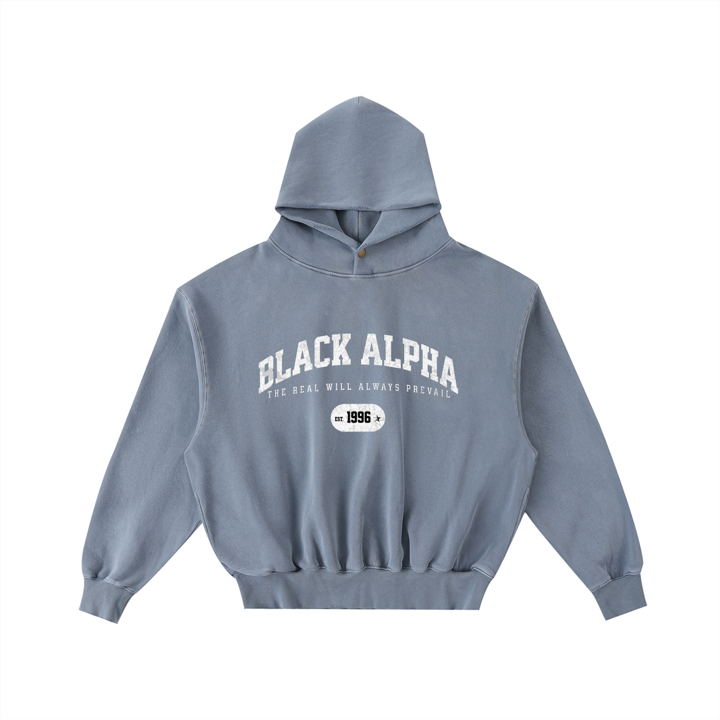 Black Alpha Vintage Hoodie