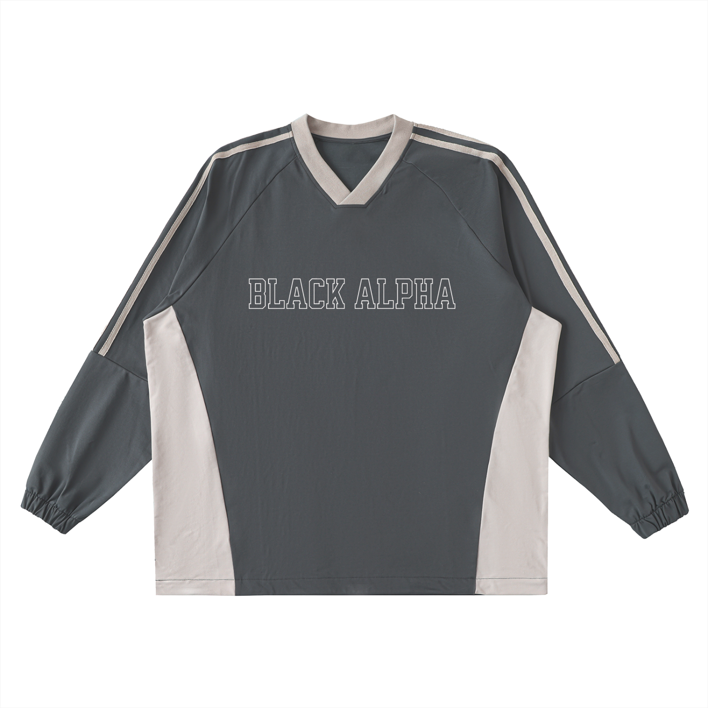 Black Alpha Varsity Pull Over