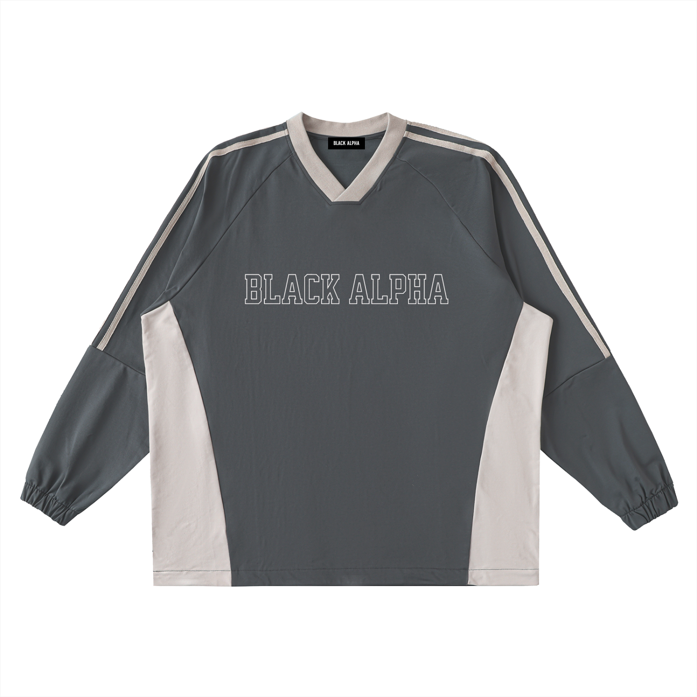 Black Alpha Varsity Pull Over