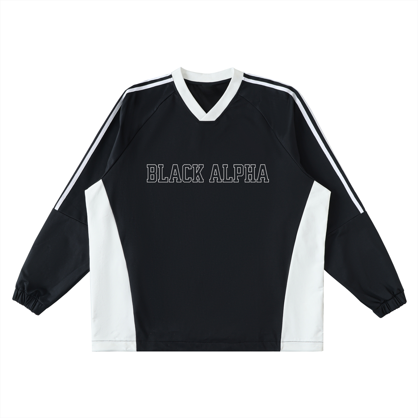 Black Alpha Varsity Pull Over